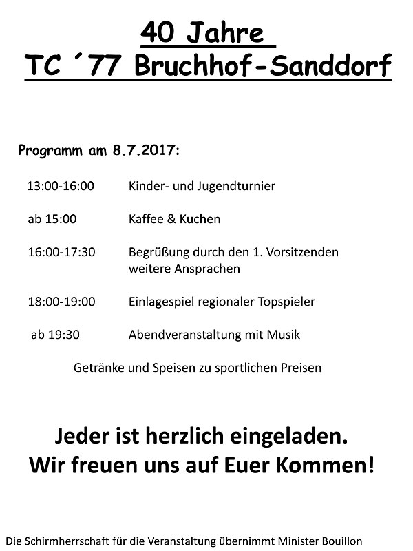Das Programm zum Fest